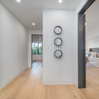 Modern hallway on second floor of a home