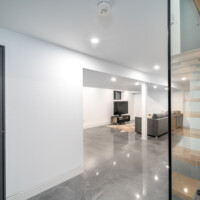 Modern open concept basement